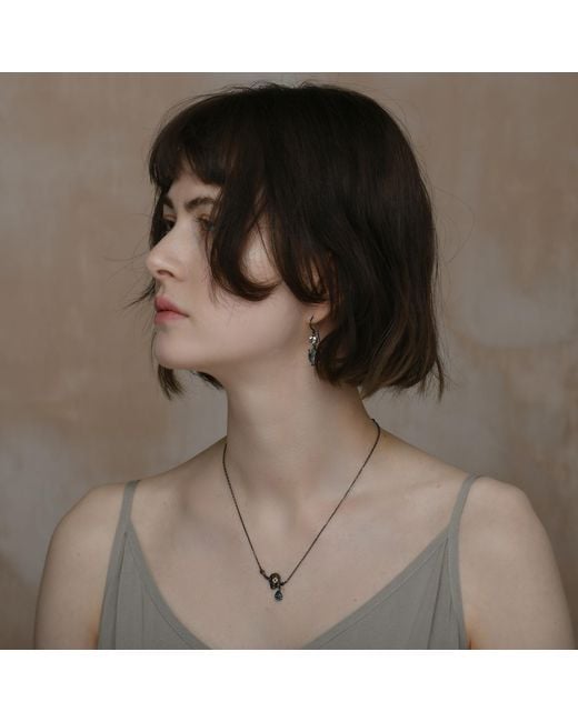 Janus Edinburgh Metallic Muerto Skull Necklace
