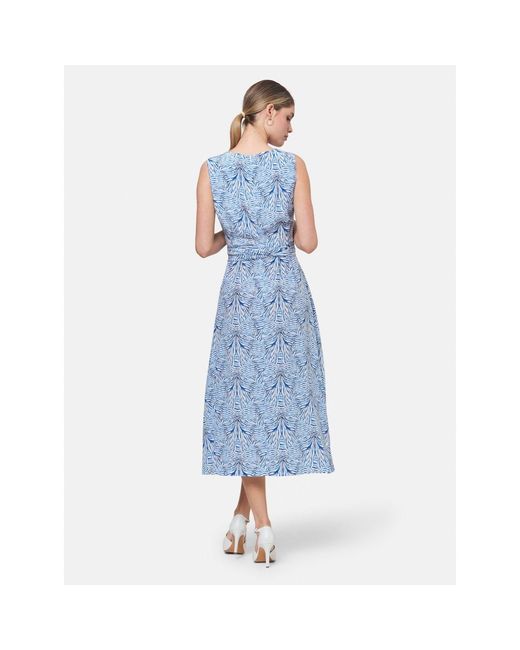 Helen Mcalinden Blue Avril Stripe And Bow Print Dress