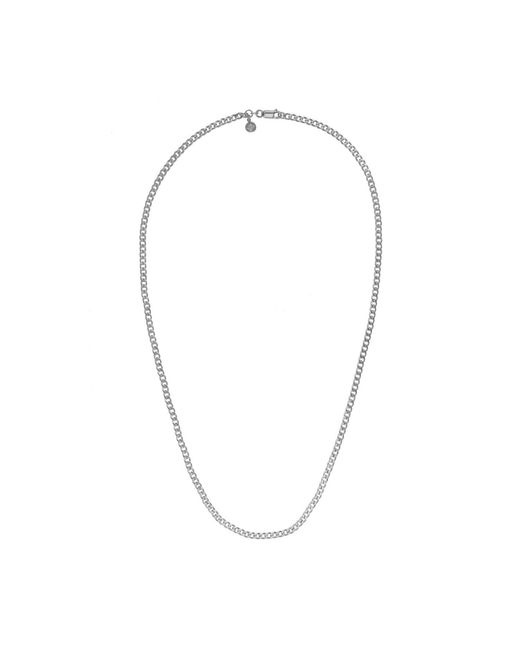 Edge Only Metallic Curb Chain 3.7Mm 55Cm Sterling for men