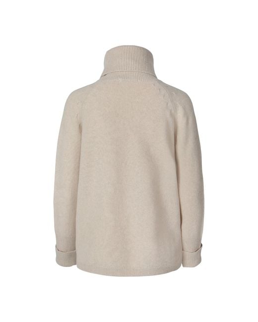 tirillm Natural Neutrals Cosy Chunky Turtle Neck Pullover- Melange