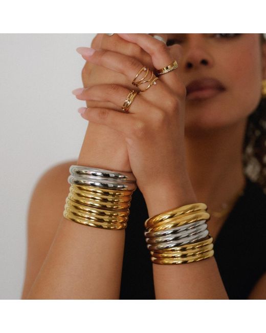 Mickey's Girl Metallic Double Cuff Waterproof Bracelet
