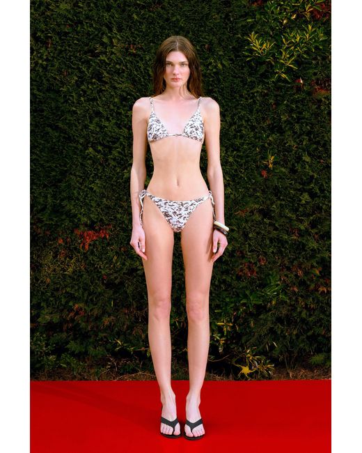 Pcfg White The Solar Reflections Side Tie Bikini Bottom
