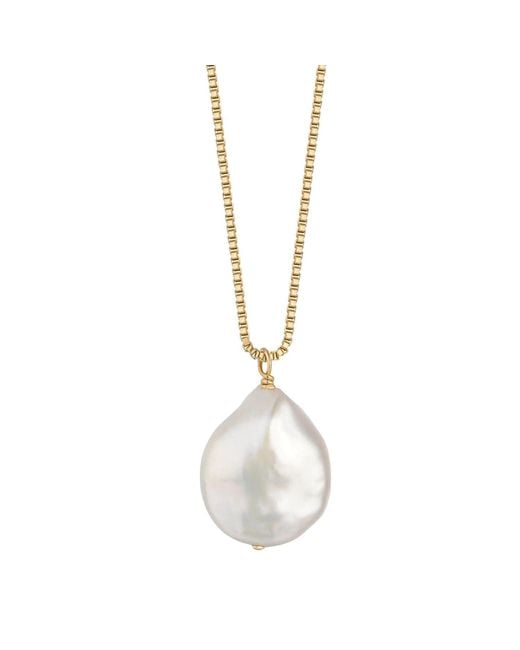 Katy Faye Metallic Moon Pearl Necklace