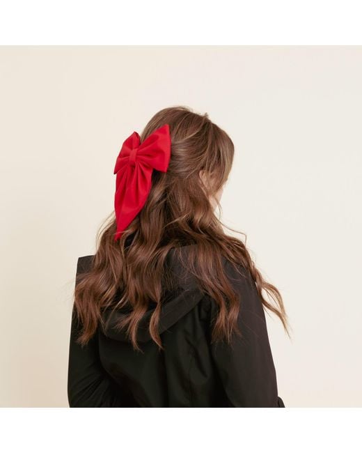RainSisters Red Hair Bow Clip: Poppy