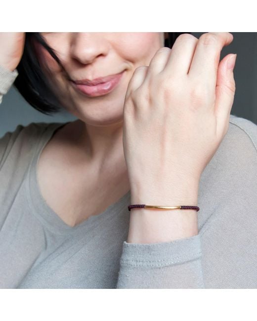 Harbour Uk Red Bridge Vermeil Rope Bracelet
