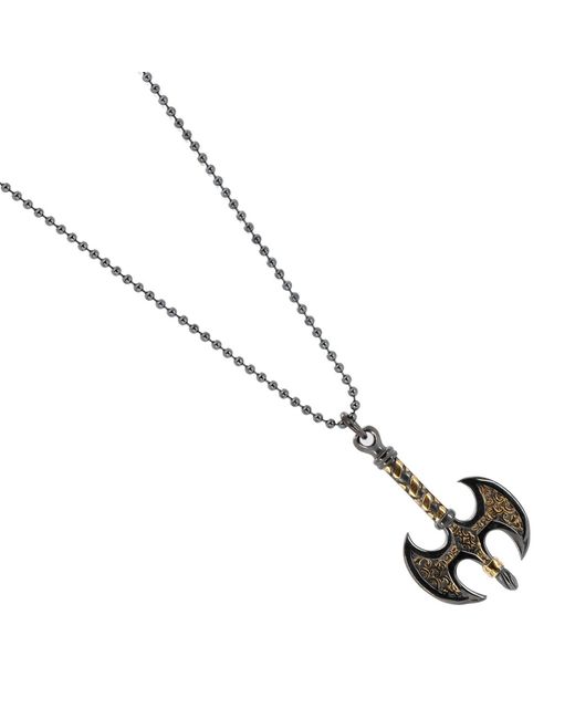 Ebru Jewelry Metallic Viking Axe Sterling & Pendant Chain Necklace for men