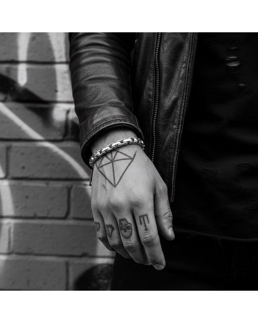 Tg-Jewellery by Tamara Gervasio Metallic Handcrafted Sterling Biker Link Bracelet – Lost Wax Cast for men