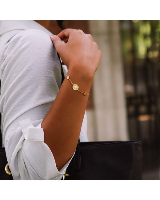 Luna Charles Metallic Alena Sun Coin Bracelet