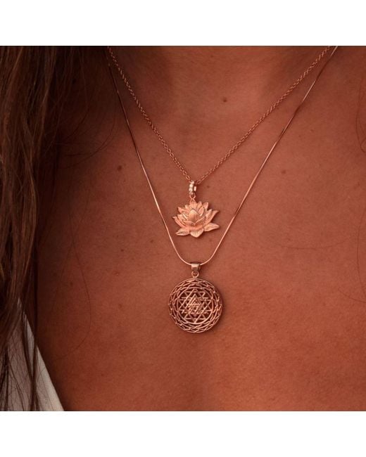 Seven Saints Metallic Sri Yantra Supreme Manifestor Necklace, Over Sterling