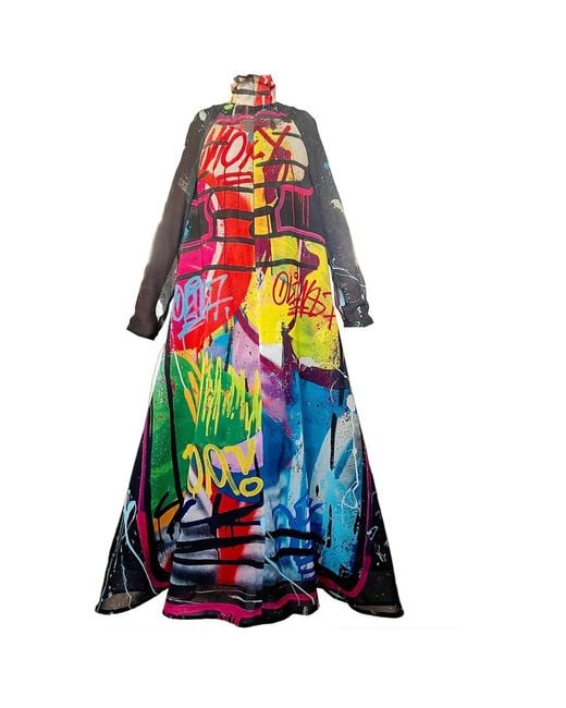 Maxjenny Blue A-Shaped Maxi Dress