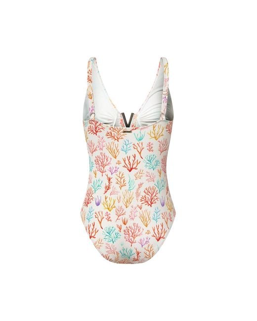 Aqva Swimwear Multicolor Coral Print Aiguablava One-Piece Swimsuit