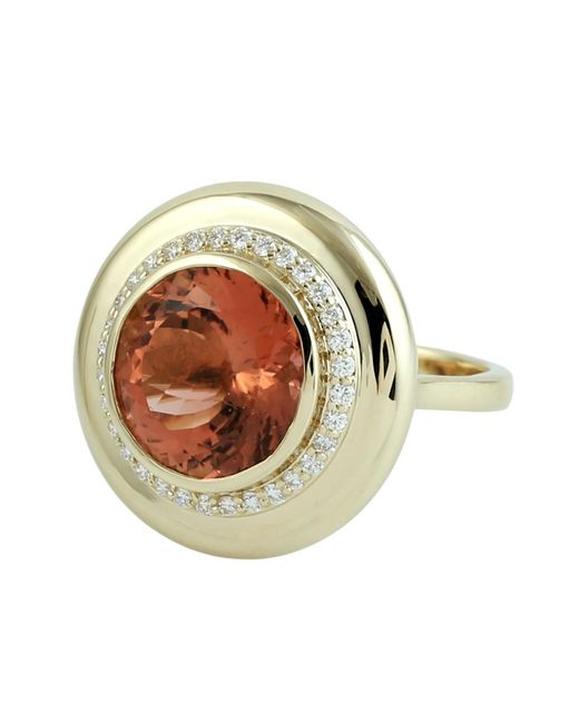 Artisan Metallic 14K Tourmaline & Diamond Halo Ring