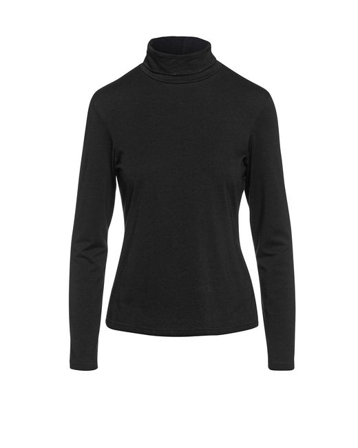Conquista Black Long Sleeve Polo Neck Jumper