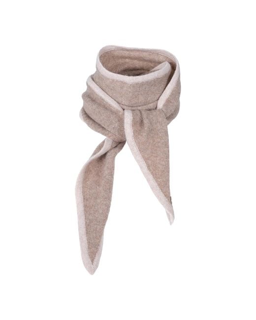 tirillm Gray Cashmere Small Neck Scarf