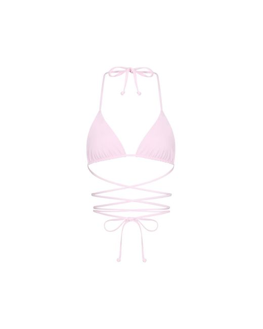 Pianella's Pink Soulmate Wrap-Around Triangle Bikini Top – Light