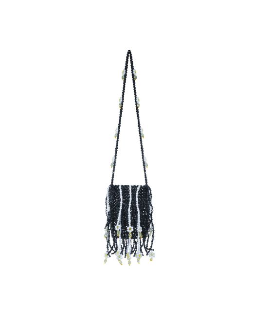 Tillie Beads Multicolor Beaded Daisy Detailed Crossbody Bead Bag