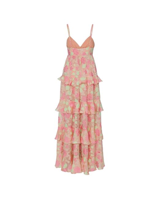 Anse Victorin Pink Neutrals Carla Silk Dress