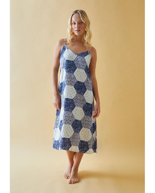 Lily and Lionel Rosie Nightdress With Pouch Aster Patchwork in Blue Lyst UK