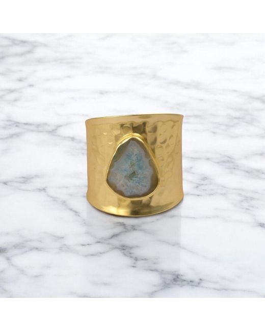 Sibylla Delphica Yellow Drusy Agate Bangle