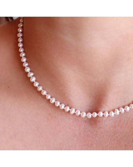 FV Jewellery Metallic Perle Fresh Water Pearl Strand Necklace