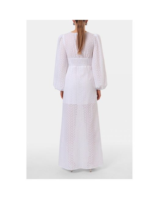 AGGI by HALEWSKI White Imani Lace Maxi Dress
