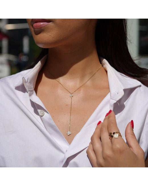 Argento Vivo Metallic The Clover Lariat