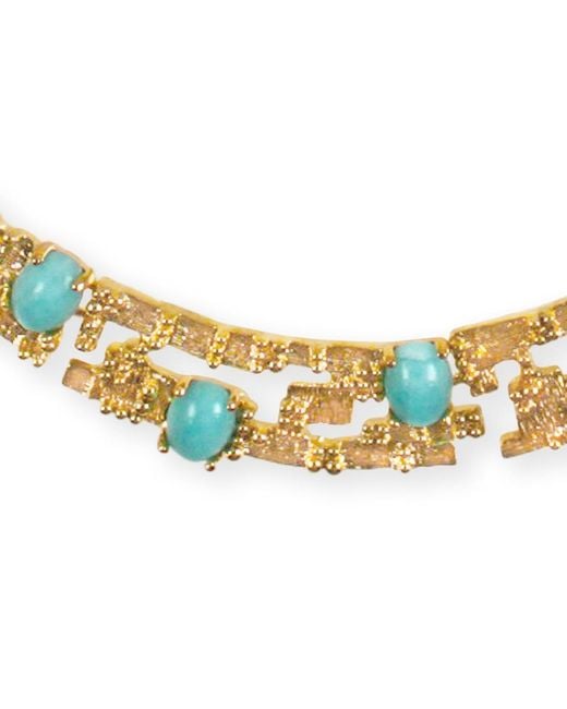 Grosse Metallic Amazonite Gemstones Statement Necklace, Series Rampart