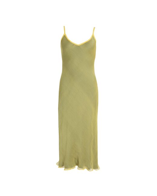Roses Are Red Green The Venus Silk Slipdress