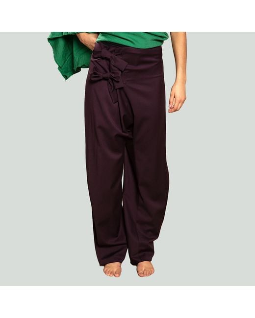 MOE Black Checkered Wool Pants for men