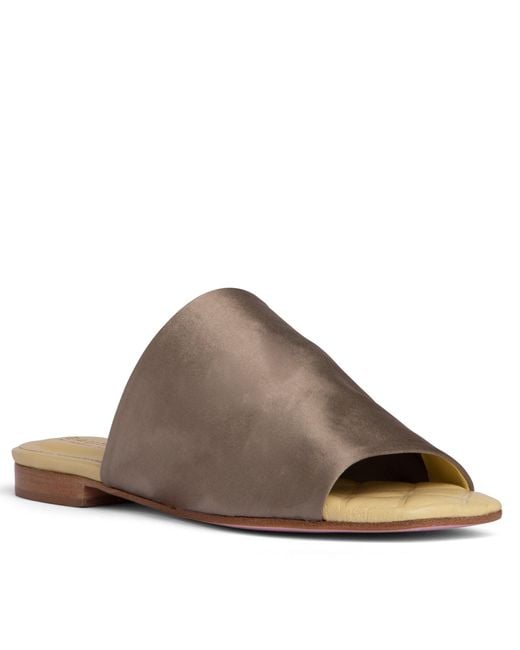 Beautiisoles by Robyn Shreiber Made in Italy Brown April Khaki Comfortable Flat Mule