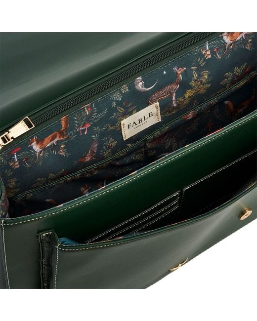 Fable England Green Satchel Backpack Large