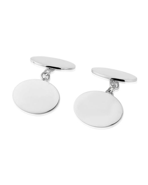 Auree Jewellery Metallic Albemarle Sterling Oval Cufflinks for men