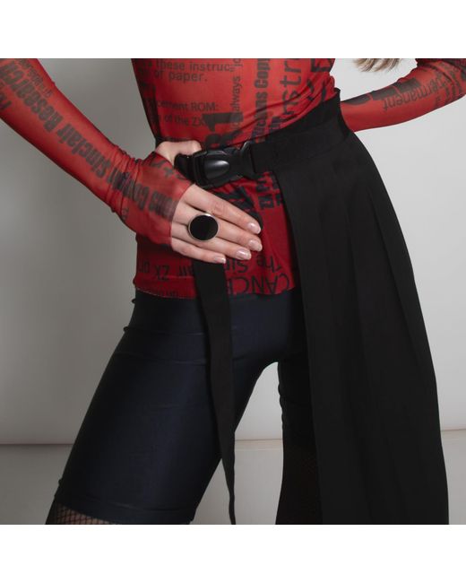 Una Berzina Black Pleated Apron