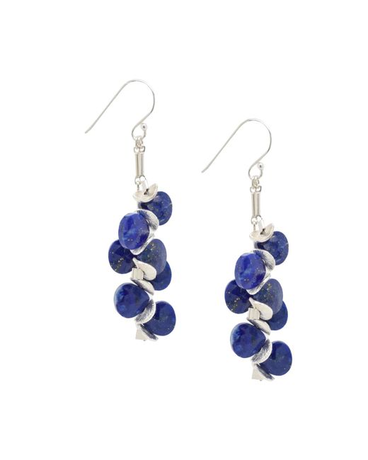 Lori Kaplan Design Blue Lapis Sterling Signature Earrings