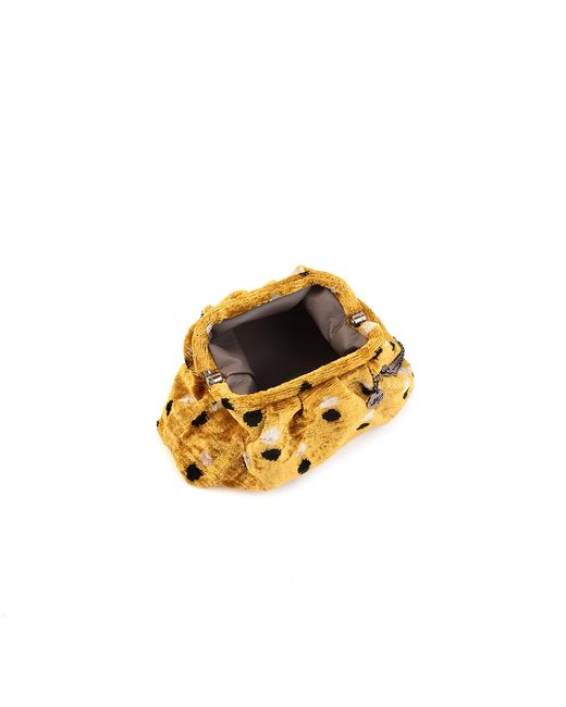 SJW BAGS LONDON Yellow Victoria Ikat Mini Pouch Bag