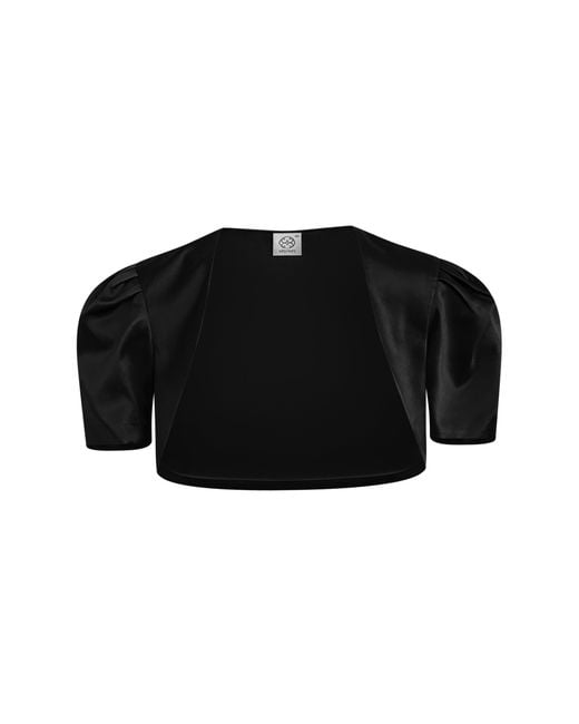 Why Mary Black Victoria Satin Bolero Jacket