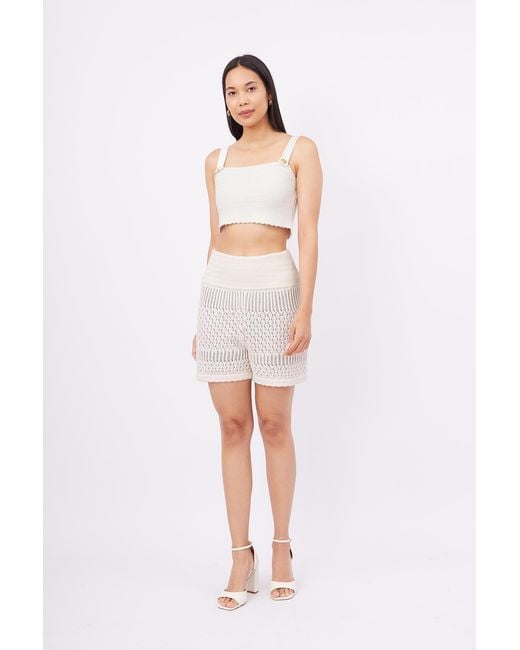 Peraluna White Iris Knitted Bralette