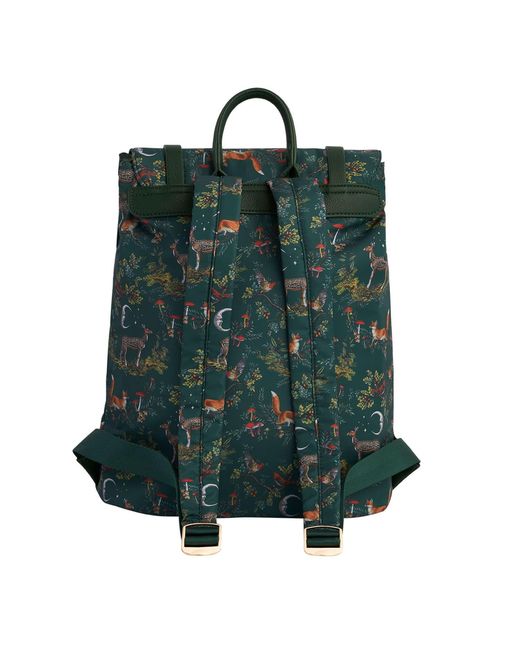 Fable England Green Into The Woods Buckle Backpack Medium