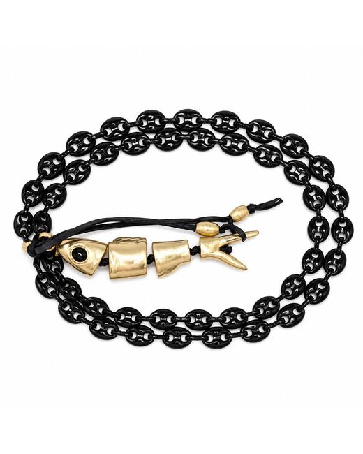 Persia Dona Jewelry Metallic Giant Fish X Link Necklace