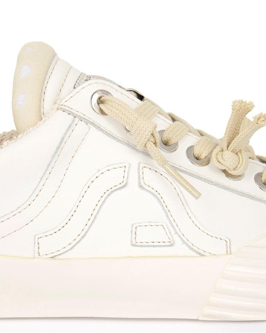 Springa | Unique Vulcanized Sneakers Italian Handmade White Wavy Vitelli Leather Sneakers for men