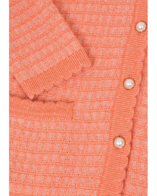 Loop Cashmere Pink Crew Neck Cardigan