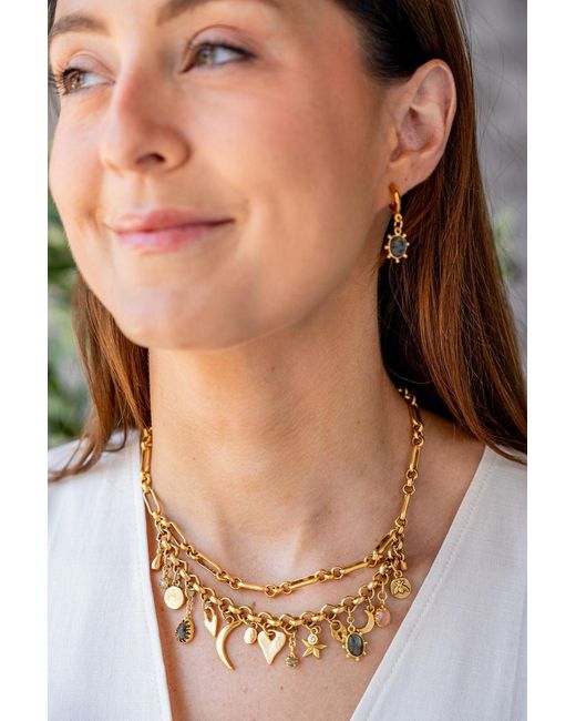 Loni Paul Jewelry Metallic Talisman Charm Necklace