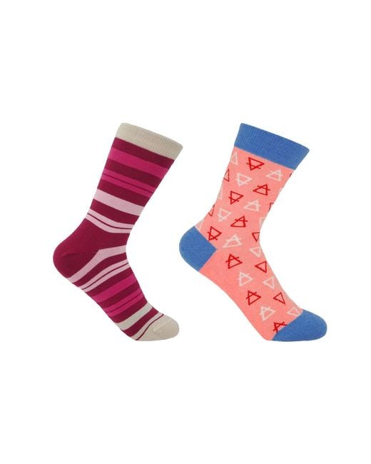 Peper Harow - Made in England Pink Elizabeth Punch & Elements Socks Bundle