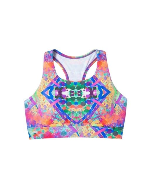 Lilia Munn Blue High Support Racerback Sports Bra–