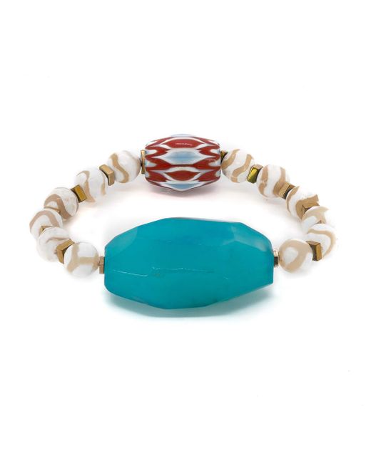 Ebru Jewelry Blue Chunky Agate Stone Nepal Agate Bracelet