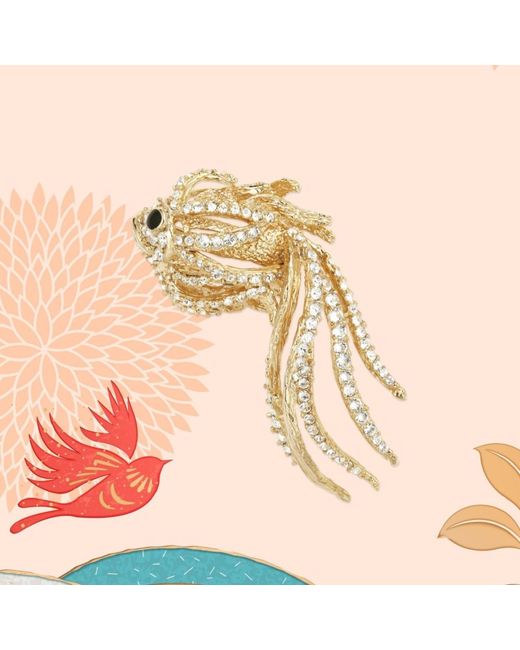 Grosse Metallic Crystal Fish Brooch, Series Reproduction
