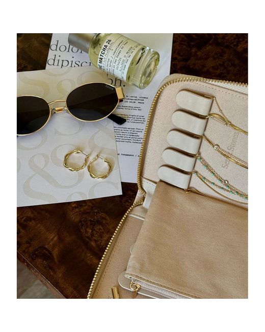 SET & STONES White Neutrals The Jewelry Travel Case -Pearl