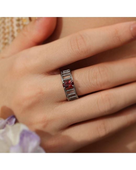 Azura Jewelry New York White Ring Of The Parthenon Nightfall Version Vermeil