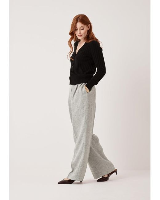 Loop Cashmere Black Cashmere Wide Rib Cardigan