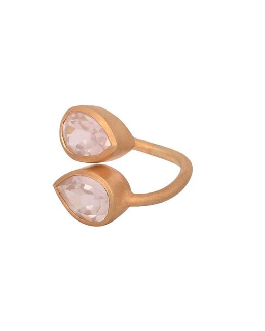 Opium Jewels Pink Teardrop Cocktail Ring
